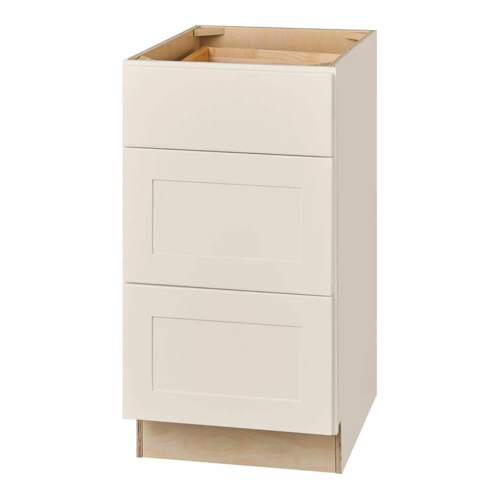 Avondale 18 in. W x 24 in. D x 34.5 in. H Ready to Assemble Plywood Shaker Drawer Base Kitchen Cabinet in Antique White