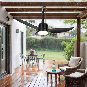 42 in. Indoor/Outdoor Black Waterproof Gazebo Ceiling Fans with Lights Patio Hanging, Plug in for Farmhouse Porch - Stu's Home Improvement Outlet