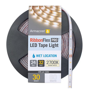 RibbonFlex Pro Warm White (2700K), 30 LEDs/M, 10M, 24 - Volt Outdoor Tape Light - Stu's Home Improvement Outlet