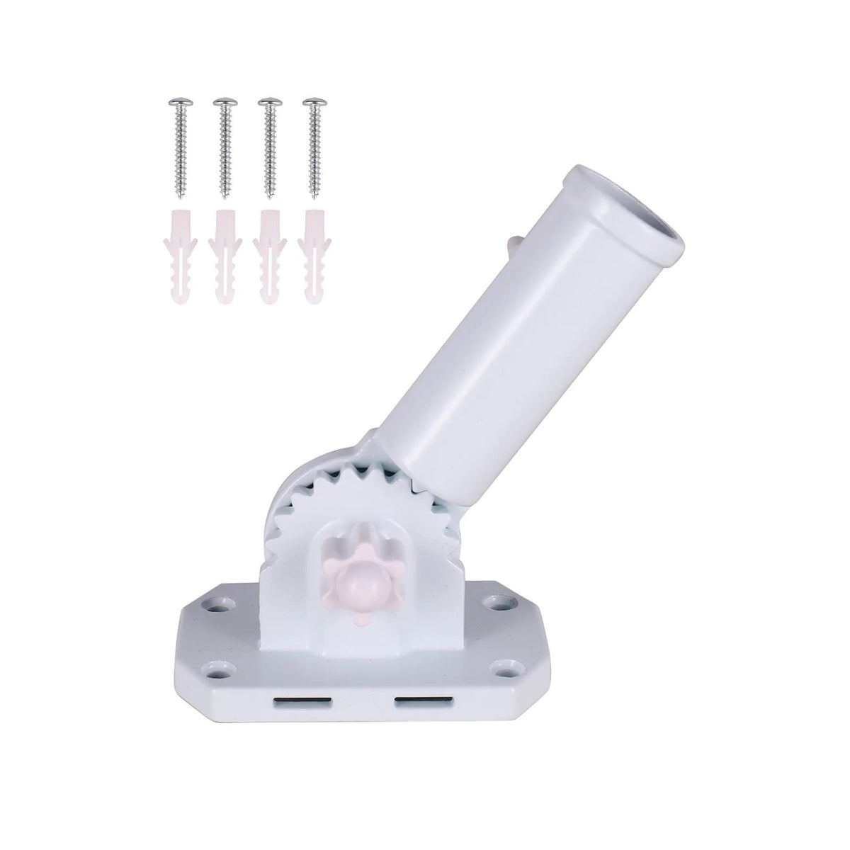 Style Selections White Metal Flag Pole Mounting Bracket