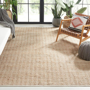 Natural Fiber Beige 8 ft. x 10 ft. Diamond Border Area Rug - Stu's Home Improvement Outlet