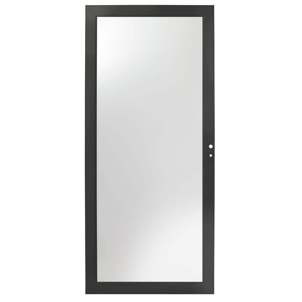 3000 Series 36 in. x 80 in. Black Right-Hand Full View Interchangeable Aluminum Storm Door
