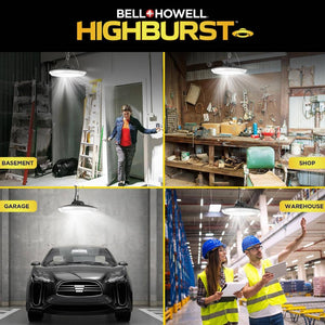 Highburst 1 ft. 60 - Watt Integrated LED Black 6,000 Lumens Dimmable High Bay Shop Light - Stu's Home Improvement Outlet