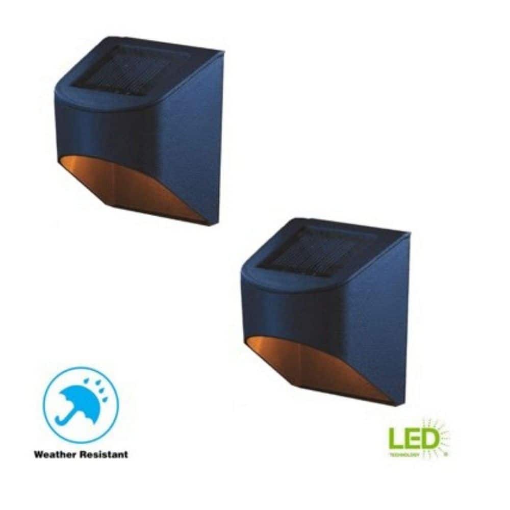 Solar Black Integrated LED Aluminum Downcast Deck Rail Light, 2 - Pack - Stu's Home Improvement Outlet