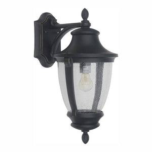 Wilkerson 1 - Light Black Outdoor Wall Lantern Sconce - Stu's Home Improvement Outlet