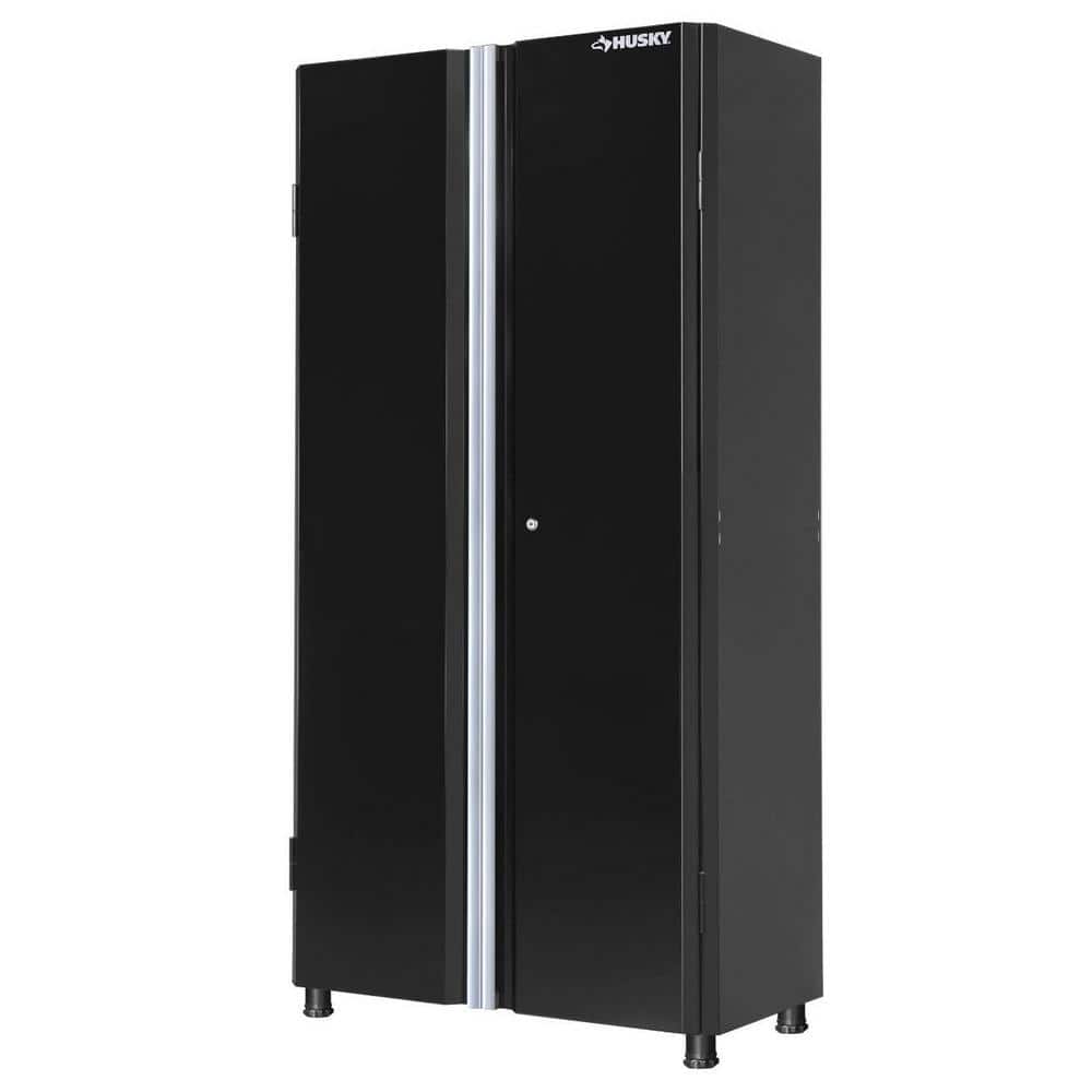 Ready - to - Assemble 24 - Gauge Steel Freestanding Garage Cabinet in Black (36 in. W x 72 in. H x 18 in. D) - Stu's Home Improvement Outlet