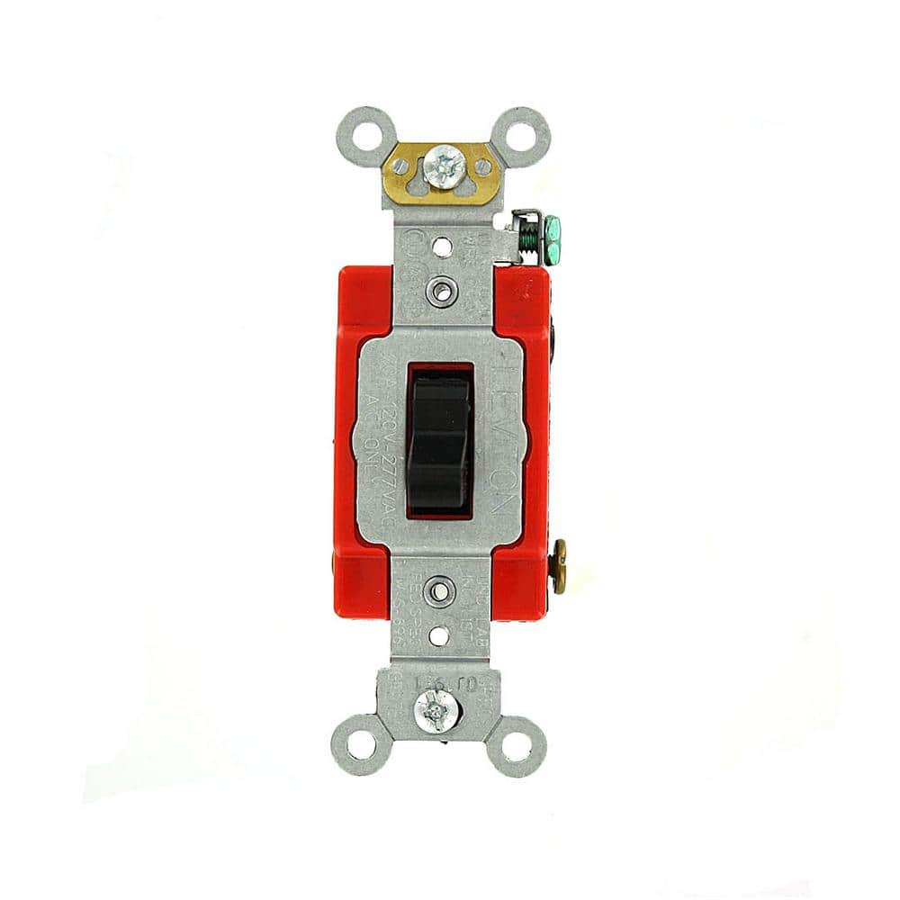 20 Amp Industrial Grade Heavy Duty 4-Way Toggle Switch, Black 1224-2E