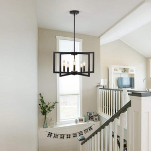 5 - Light Black Candlestick Chandelier Light Fixture for Dining Room or Kitchen - Stu's Home Improvement Outlet