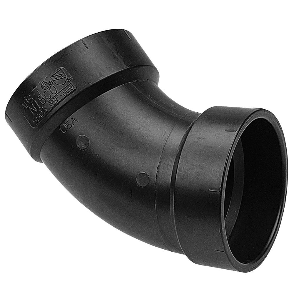 3 in. ABS DWV 45-Degree Hub x Hub Elbow