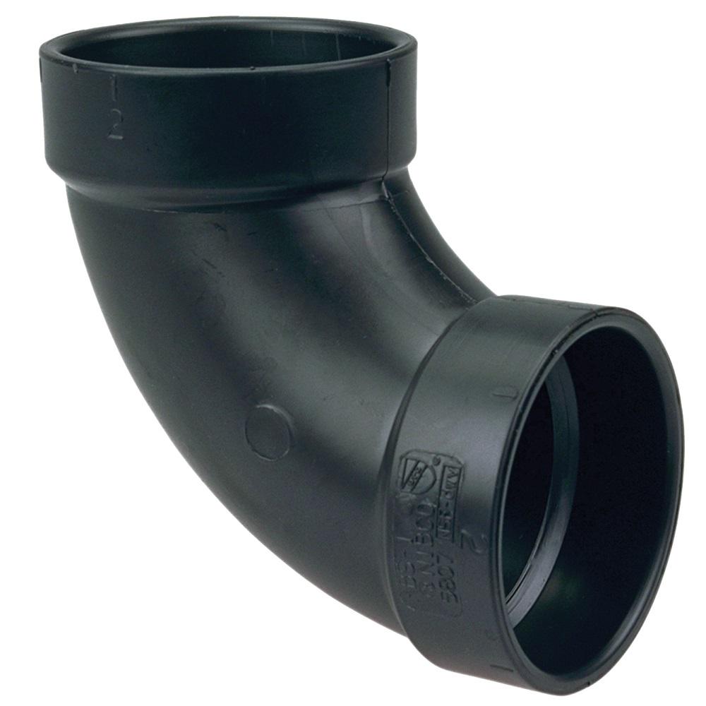 2 in. ABS DWV 90-Degree Hub x Hub Elbow