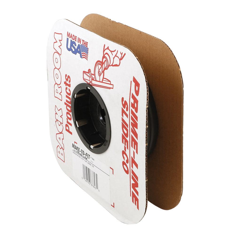 5/16 in. x 100 ft. Black Vinyl Construction Flat Screen Spline Roll