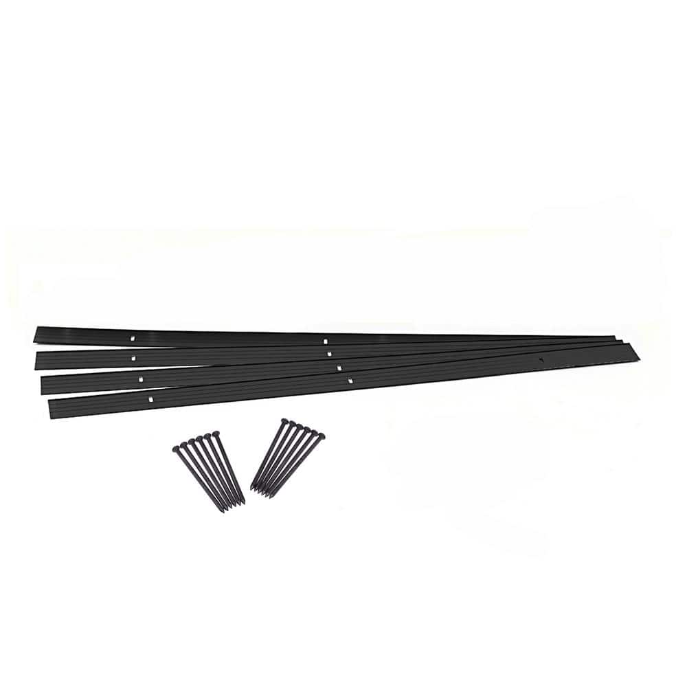 24 ft. x 4 in. Black Aluminum Landscape Edging Project Kit (4 - 6 ft. pieces)