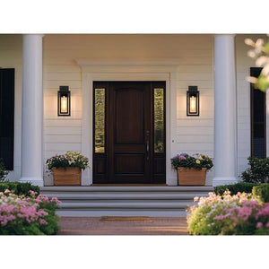 15.78'' Modern Black Water Ripple Outdoor Wall Lantern, 2 Pack Waterproof Wall Lights Fixture for Patio Outdoor Indoor - Stu's Home Improvement Outlet