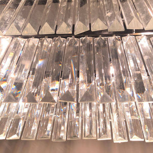 Modern 8 - Light Rectangle Black Crystal Chandelier for Dinning Room - Stu's Home Improvement Outlet