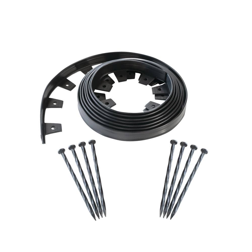 Vigoro 20 ft. No-Dig Plastic Landscape Edging Kit