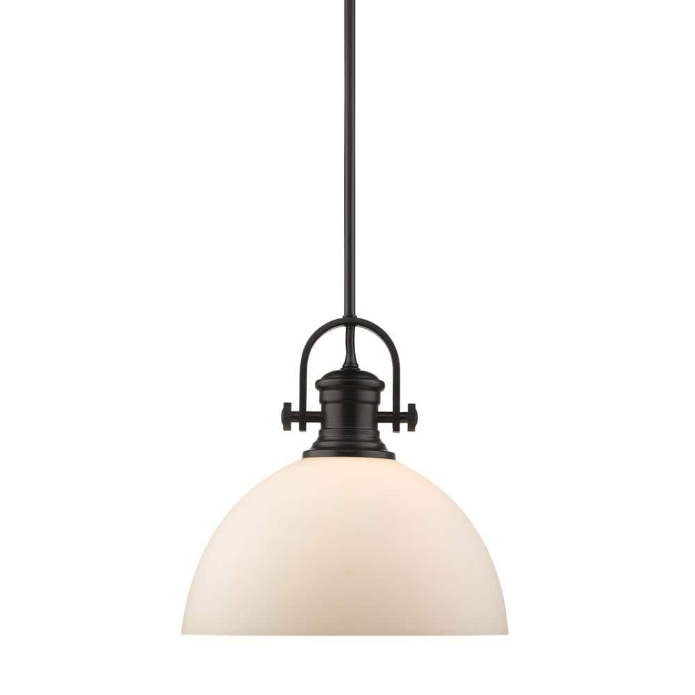 Hines 1 - Light Black and Opal Glass Pendant - Stu's Home Improvement Outlet