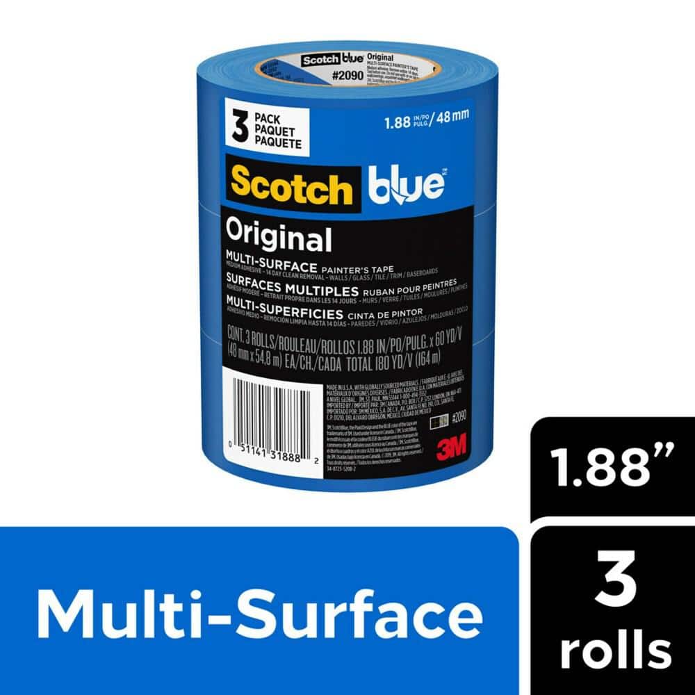 1.88 in. x 60 yd. (48 mm x 54.8 m) Original Multi-Surface Painter's Tape (3 Rolls/Pack)