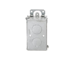 3 in. H x 2 in. W x 2 in. D Steel Metallic 1 - Gang Gangable Switch Box with Eight 1/2 in. KO's and Plaster Ears (1 - Pack) - Stu's Home Improvement Outlet