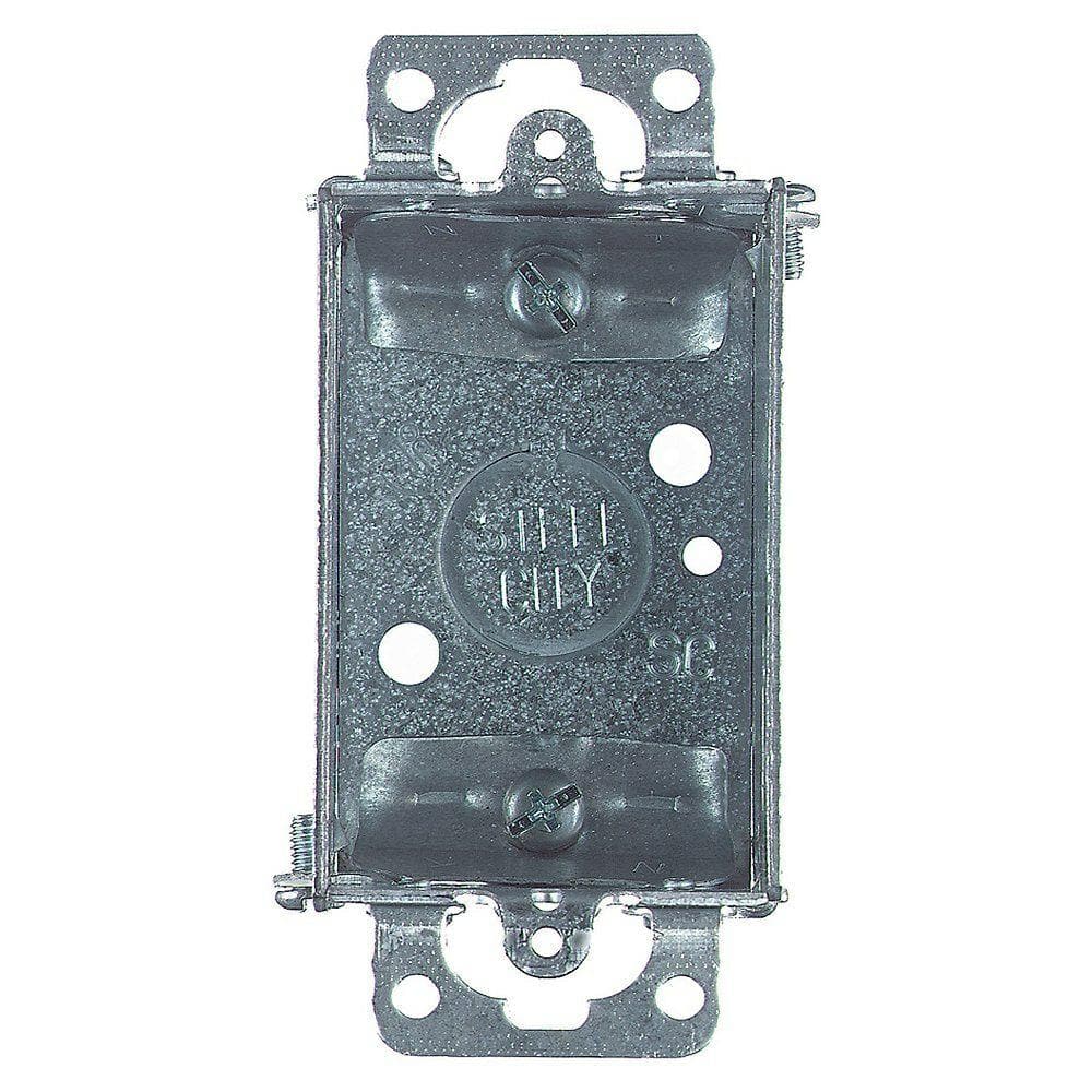 3 in. x 2 in. x 2 - 1/2 in 1 - Gang Steel Old Work Switch Box (LXWOW - 25R) - Stu's Home Improvement Outlet