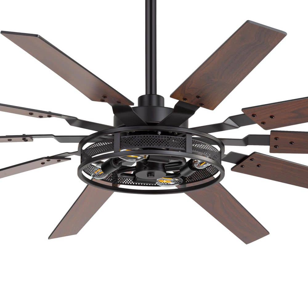 Vitale 60 in. Indoor Windmill Ceiling Fans with Integrated LED Light, 10 Reveisible Blades and Remote Included