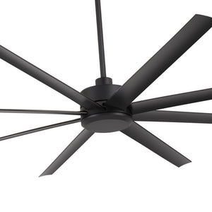 Melissa 84 in. (7 ft.) 6 Fan Speeds Industrial Ceiling Fan in Black with 8 Aluminum Blades and Remote Included No Light - Stu's Home Improvement Outlet