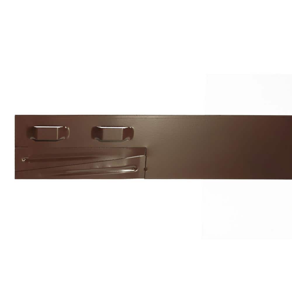 8 ft. x 4 in. 14-Gauge Brown Steel Landscape Edging (5-Pack)