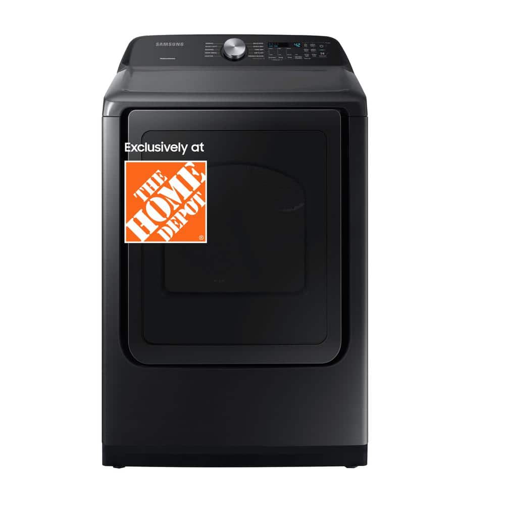 Samsung 7.4 cu.ft. vented Gas Dryer with Sensor Dry in Brushed Black (DVG50R5200V)