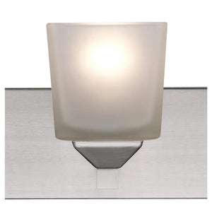 Edwards 24 in. 3 - Light Brushed Nickel Bathroom Vanity Light Fixture with Frosted Glass Shades - Stu's Home Improvement Outlet