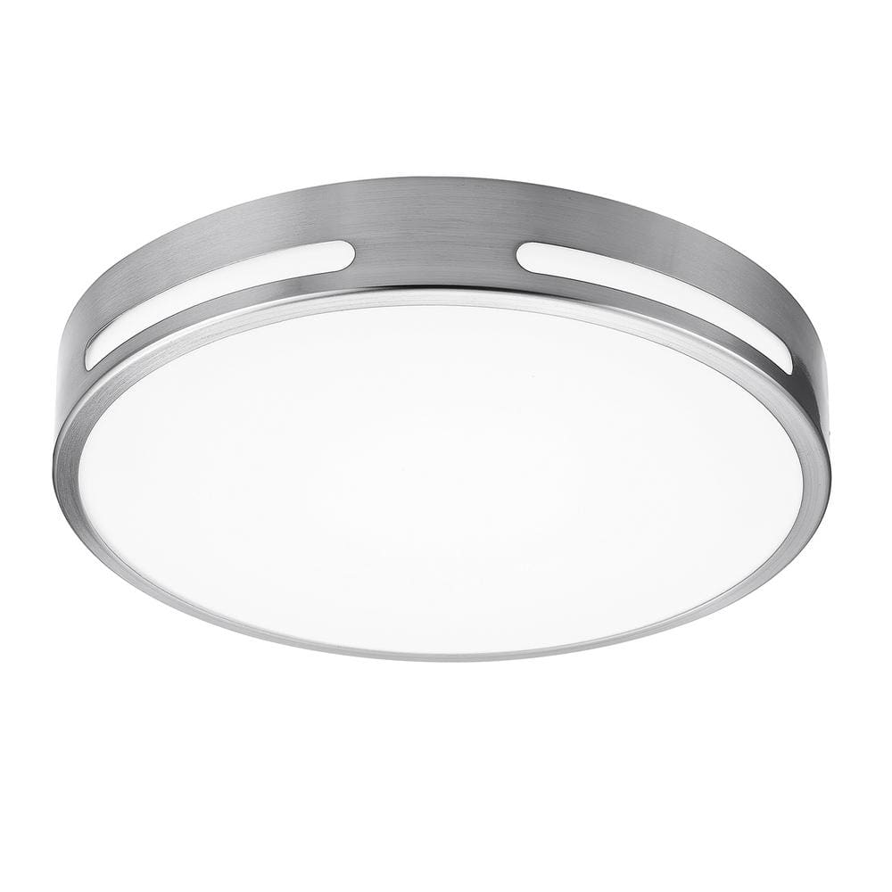 Flexinstall LED 10 in. Brushed Nickel Cut Out Detail Recessed Ceiling Light for Home with 5CCT DuoBright Dimming - Stu's Home Improvement Outlet