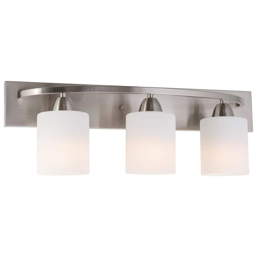 Claremont 24 in. 3 - Lights Brushed Nickel Modern Bathroom Vanity Light - Stu's Home Improvement Outlet