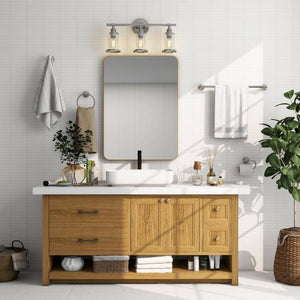 23.5 in. 3 - Light Brushed Nickel Vanity Lights and Bathroom Fixture Combo Set - Stu's Home Improvement Outlet