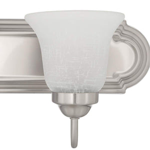 24 in. 3 - Light Brushed Nickel Bathroom Vanity Light with Glass Shades - Stu's Home Improvement Outlet