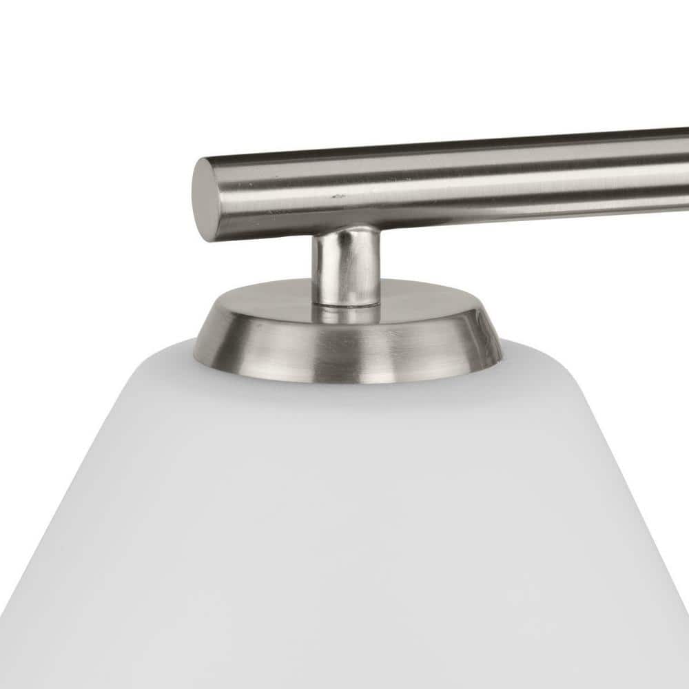 Copeland Collection 24 in. 3 - Light Brushed Nickel Vanity Light with Etched Opal Glass Shades - Stu's Home Improvement Outlet