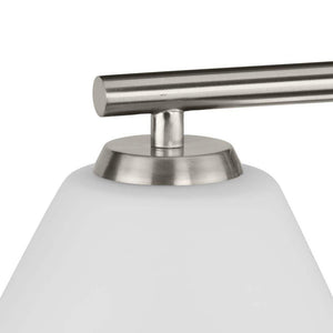 Copeland Collection 24 in. 3 - Light Brushed Nickel Vanity Light with Etched Opal Glass Shades - Stu's Home Improvement Outlet