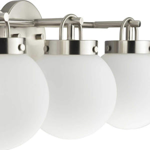Silverdale Collection 22 in 3 - Light Brushed Nickel Soft Modern Vanity Light for Bathrooms - Stu's Home Improvement Outlet