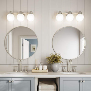 Silverdale Collection 22 in 3 - Light Brushed Nickel Soft Modern Vanity Light for Bathrooms - Stu's Home Improvement Outlet