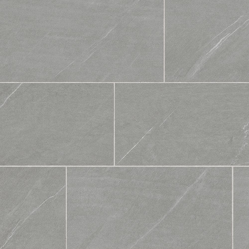 Corso Italia Alpe Cardoso Gray 12 in. x 24 in. Quartzite Stone Look Porcelain Floor and Wall Tile (15.50 sq. ft. /Case)