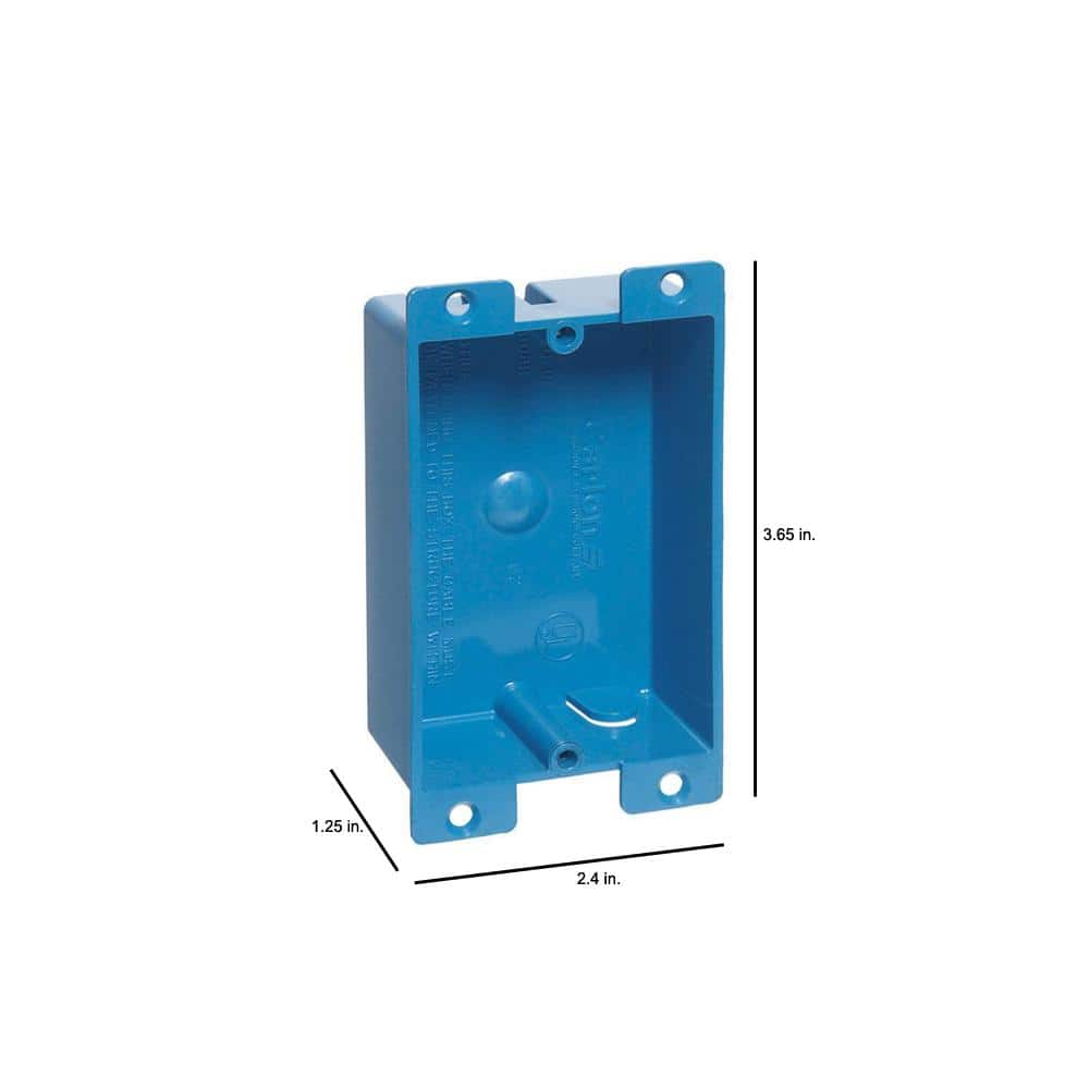 1-Gang 8 cu. in. Electrical PVC Shallow Flanged Old Work Electrical Switch and Oulet Box (B108R-UPC)