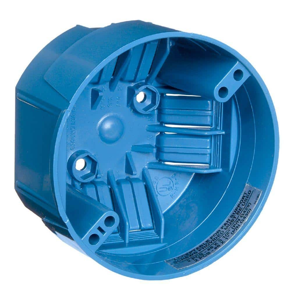 4 in. 20 cu. in. Electrical PVC New Work Electrical Ceiling Box (B720R - SHK) - Stu's Home Improvement Outlet