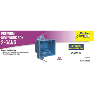 2 - Gang 35 cu. in. Hard Shell PVC New Work Electrical Switch and Outlet Box - Stu's Home Improvement Outlet