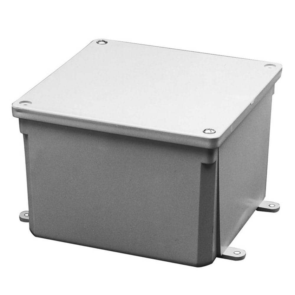 6 in. x 6 in. x 4 in. Gray PVC Junction Box - Stu's Home Improvement Outlet