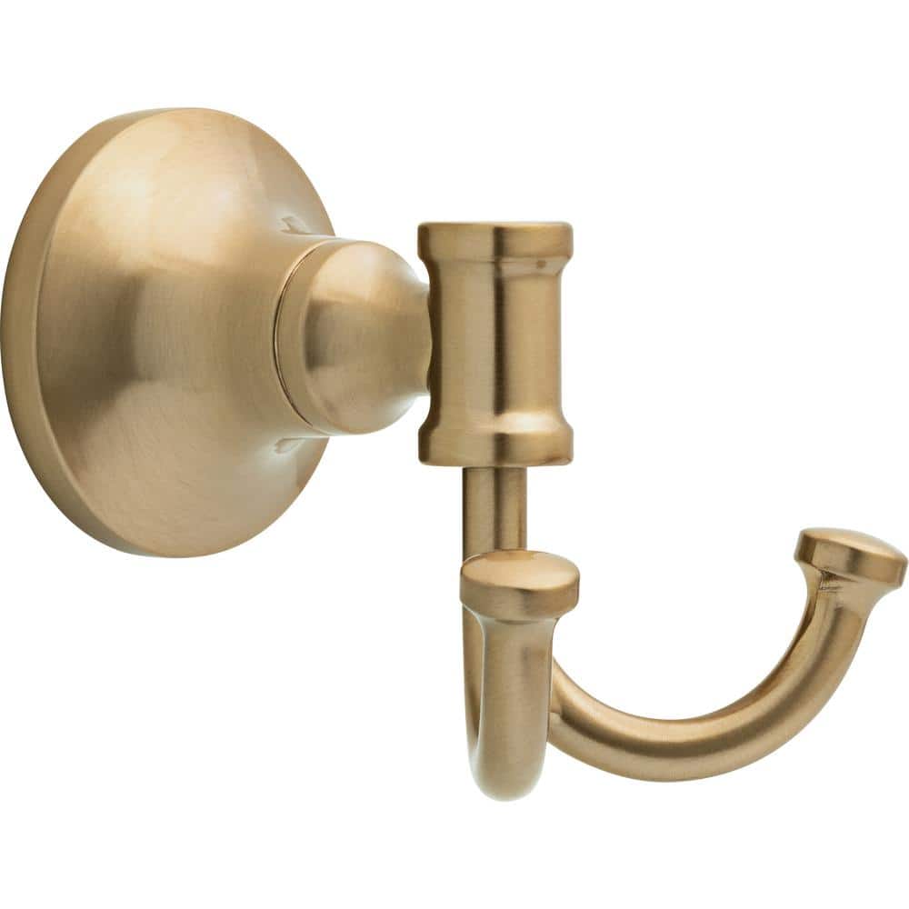 Delta Delta Chamberlain Double J Towel Hook Bath Hardware Accessory in Champagne Bronze