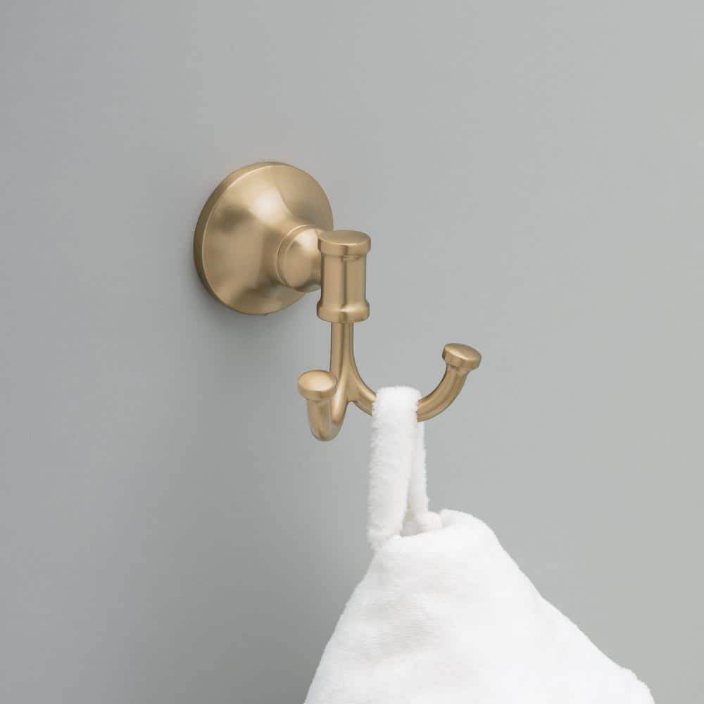 Delta Delta Chamberlain Double J Towel Hook Bath Hardware Accessory in Champagne Bronze