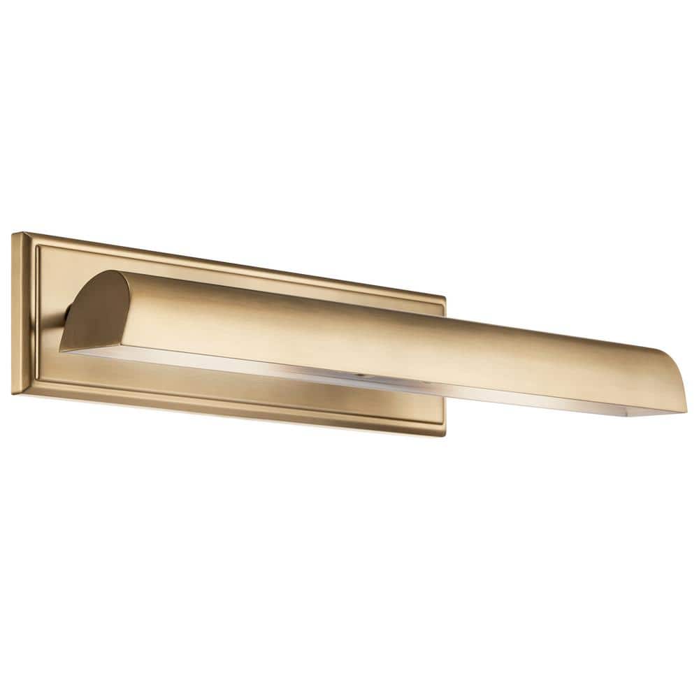 Carston 24.25 in. 2-Light Champagne Bronze LED Hallway Indoor Wall Sconce Picture Light with Adjustable Arm
