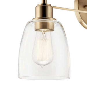 Meller 24.25 in. 3 - Light Champagne Bronze Vintage Bathroom Vanity Light with Clear Glass - Stu's Home Improvement Outlet