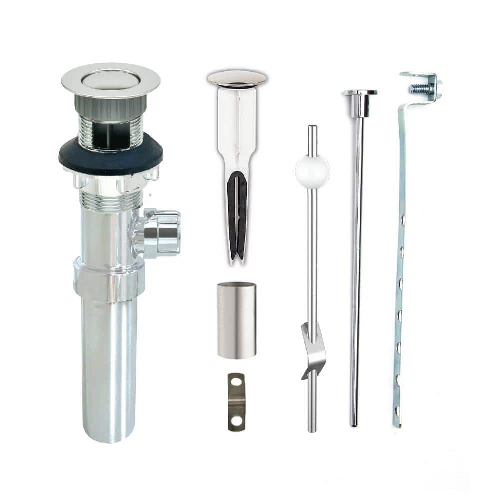 2 in 1 - Easy Pop - Up Plastic Pop - Up Drain, Chrome - Stu's Home Improvement Outlet