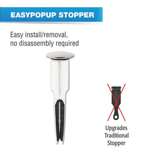 2 in 1 - Easy Pop - Up Plastic Pop - Up Drain, Chrome - Stu's Home Improvement Outlet