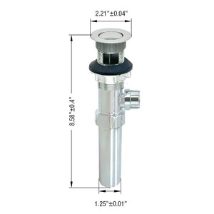 2 in 1 - Easy Pop - Up Plastic Pop - Up Drain, Chrome - Stu's Home Improvement Outlet
