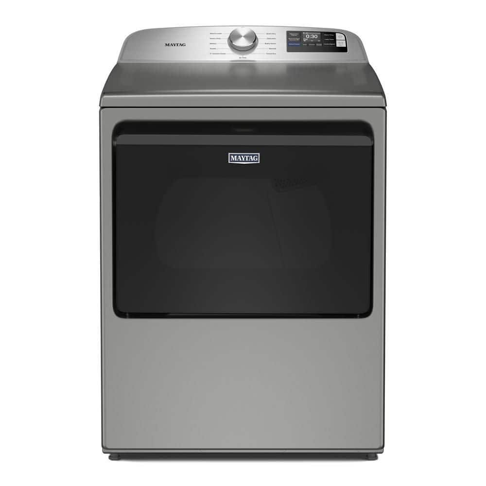 Maytag 7.4 cu. ft. vented Front Load Electric Dryer in Classic Silver with Extra Power (MED6205RR) - Stu's Home Improvement Outlet