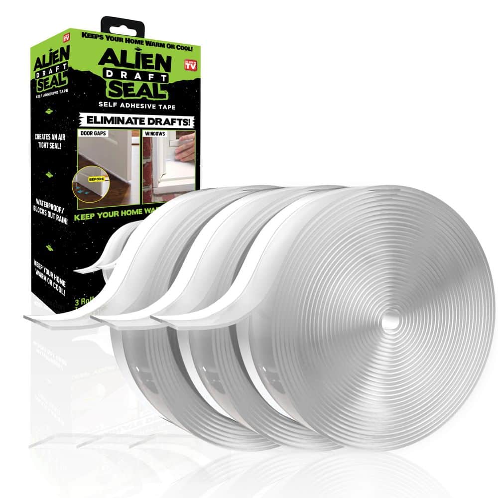 Alien Seal 1.4 in. x 49 ft. Transparent Anti - Draft Adhesive Instant Insulation Seal Tape - Stu's Home Improvement Outlet